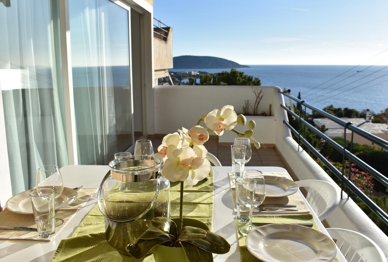 El Mar, 2 Bdr Seaview Apartment, 7 Min From Beach Lagonisi Extérieur photo